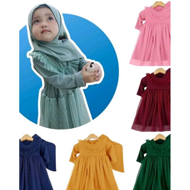 Gamis Bayi Newborn /Bayi baru lahir | Gamis anak perempuan free jilbab murah |