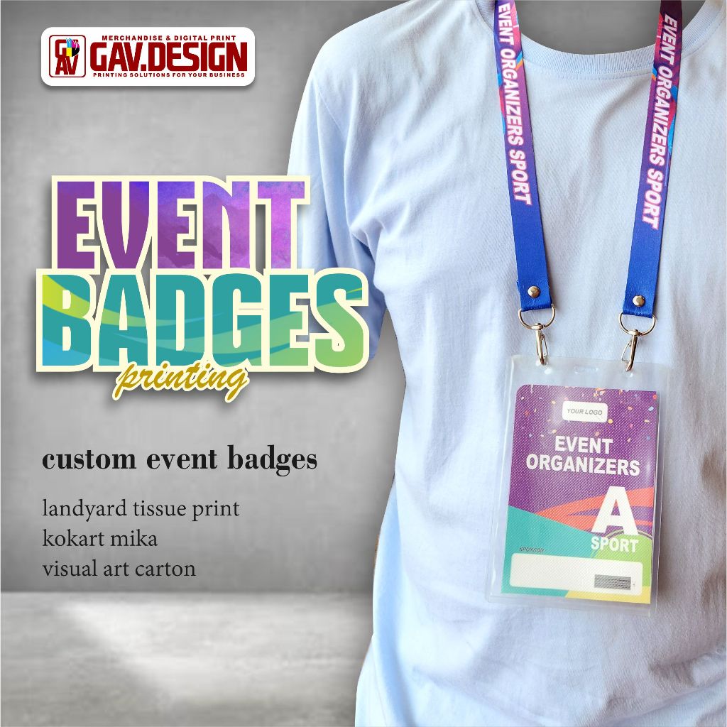 

EVENT BADGES / LANDYARD CUSTOM / cetak landyard murah