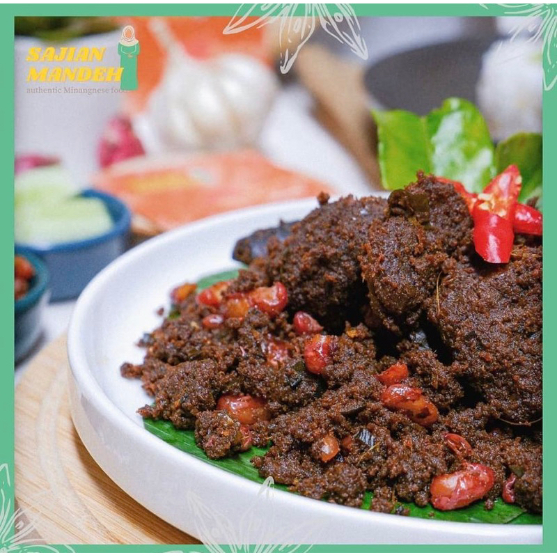 

Rendang Daging khas Pariaman asli Minang Lauk Sahur Bulan Puasa Ramadhan