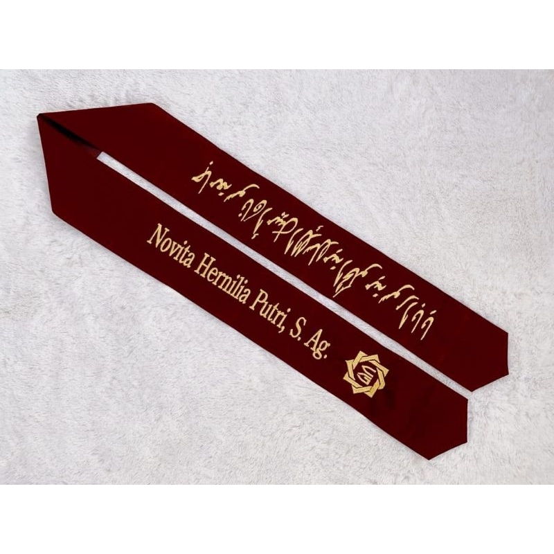 Selempang Wisuda Polos Font Arab