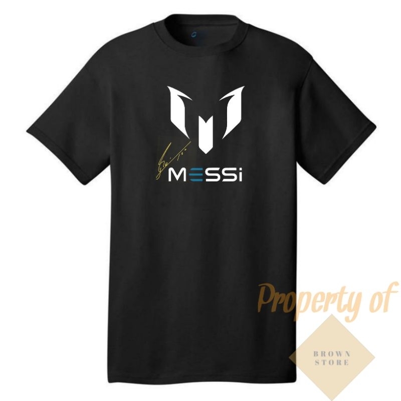 kaos lionel messi logo dan tanda tangan kaos bola unisex bisa dipakai untuk pria dan wanita
