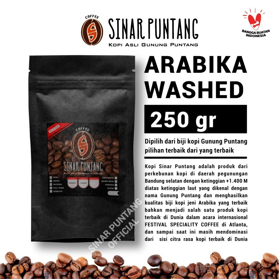 

Kopi Arabika Full Washed 250 gr Asli Gunung Puntang