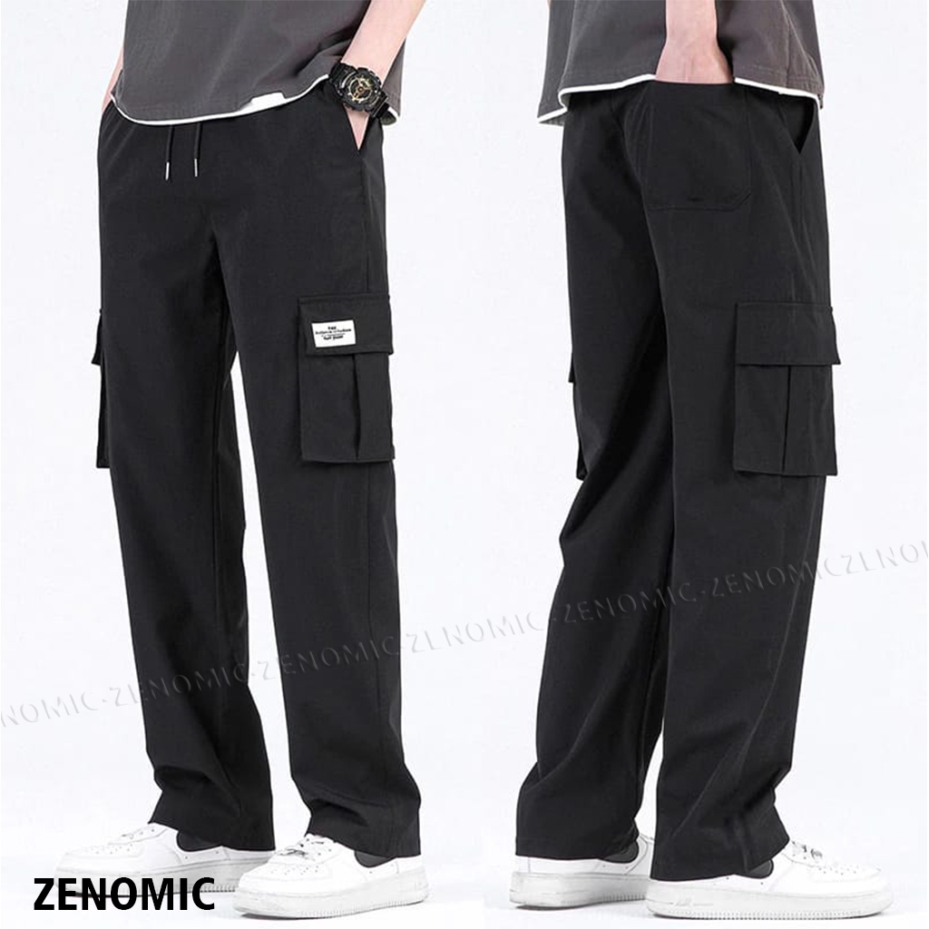 garansi celana cargo oversize - celana panjang pria loose pant baggy korean style jumbo baju