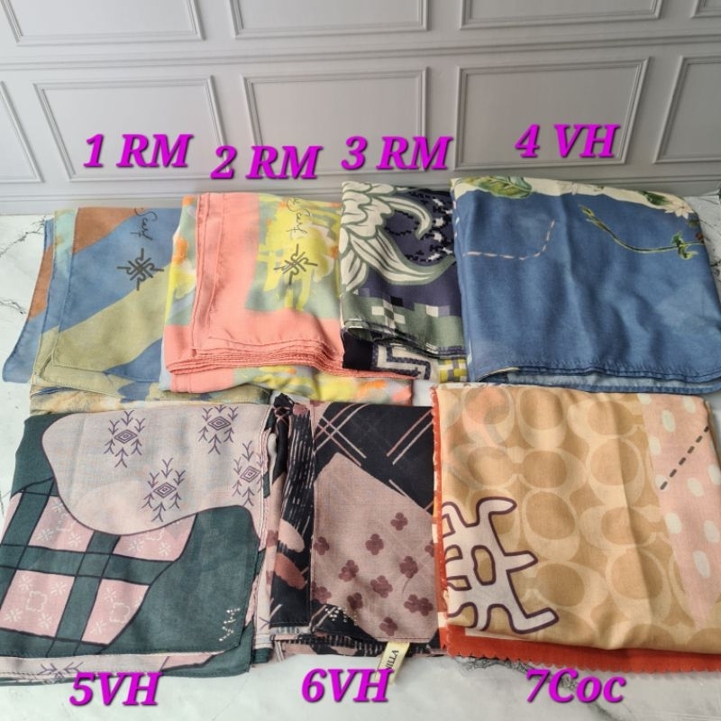 Jilbab Ria Miranda & Vanilla Hijab Scarf Preloved good condition