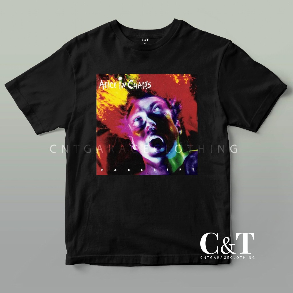 CNTGARAGECLOTHING | ALICE IN CHAINS FACELIFT TSHIRT | AIC 002 | SHIRT SHIRTS KAOS DISTRO BAND VINTAG