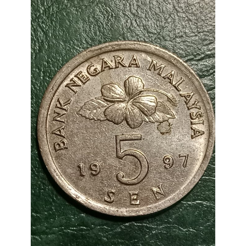 Koin Malaysia 5 Sen Tahun 1997