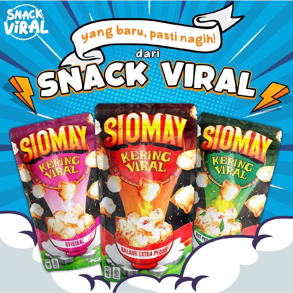 

Snack Viral Siomay Kering Viral, Kriuk, Stik - 50 gram - Jajanan, Topping, Cemilan Kekinian Siomay Kering