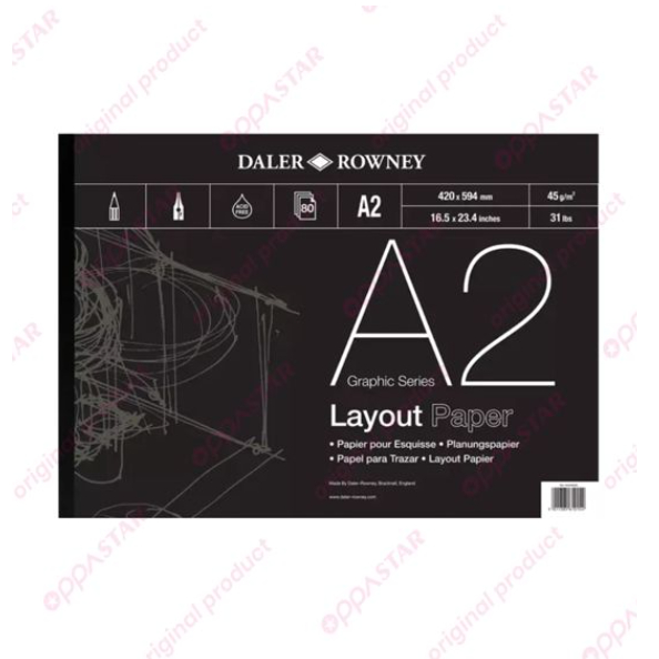 

Buku Sketsa Graphic Daler Rowney Layout Paper A2 403030200 - PAD