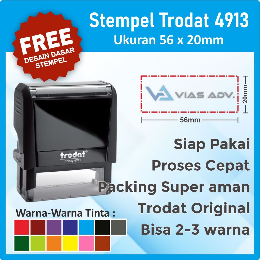 

Stempel Praktis Trodat 4913 (56x20mm) FREE DESAIN Stempel 2 warna | Stempel Nama Dokter | Stempel Perawat SIP NIP | Stempel Lunas | Stempel Toko | Stempel Perawat | Stempel Custom | Stempel Perusahaan | Stempel Jabatan | Stempel Olshop Stempel Nama