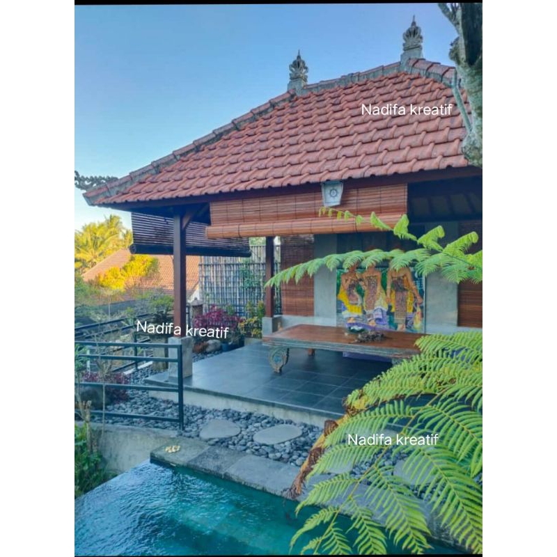 Tirai krey kayu natural / gorden / Krey outdoor / tirai outdoor / kerei kayu / kere kayu / kirai / p