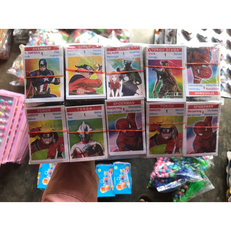 1 RENCENG KWARTET DG(384PCS)/MAINAN KWARTET JUMBO DG ISI 32 LEMBAR GAMBAR UMBUL JADUL