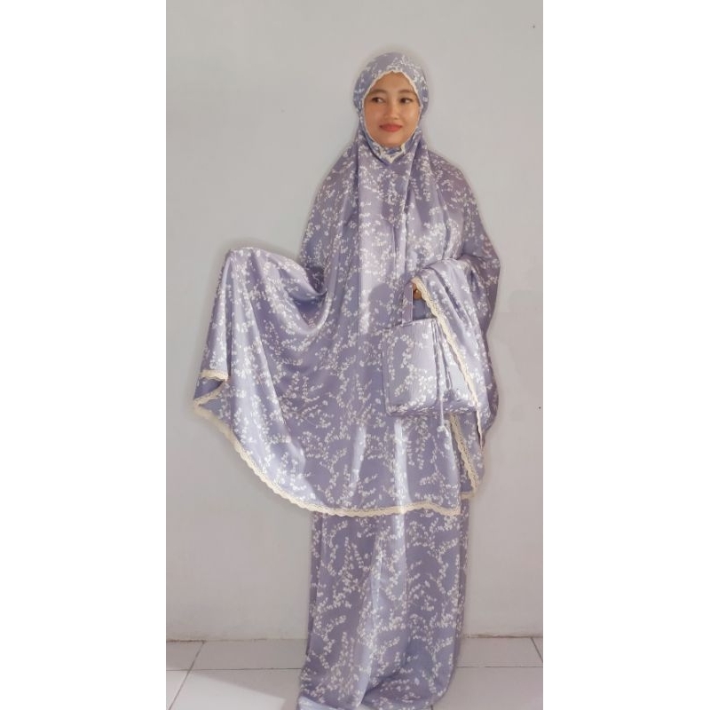 mukena nyaman/ mukena motif bunga