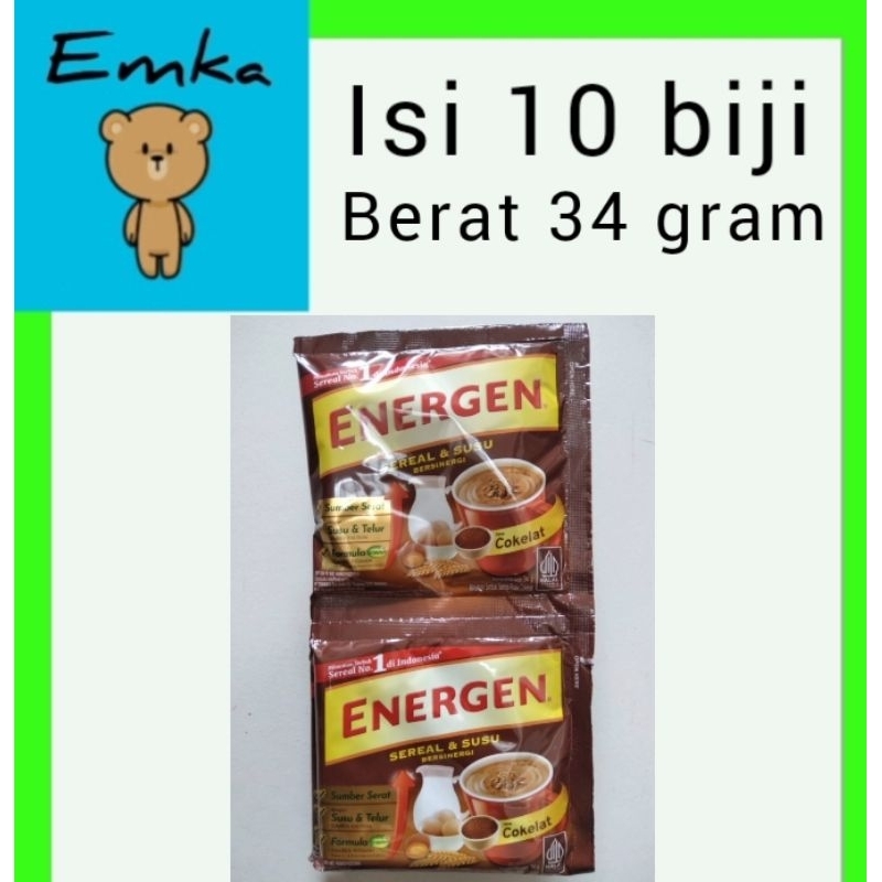 

energen cokelat berat 34 gram isi 10 biji