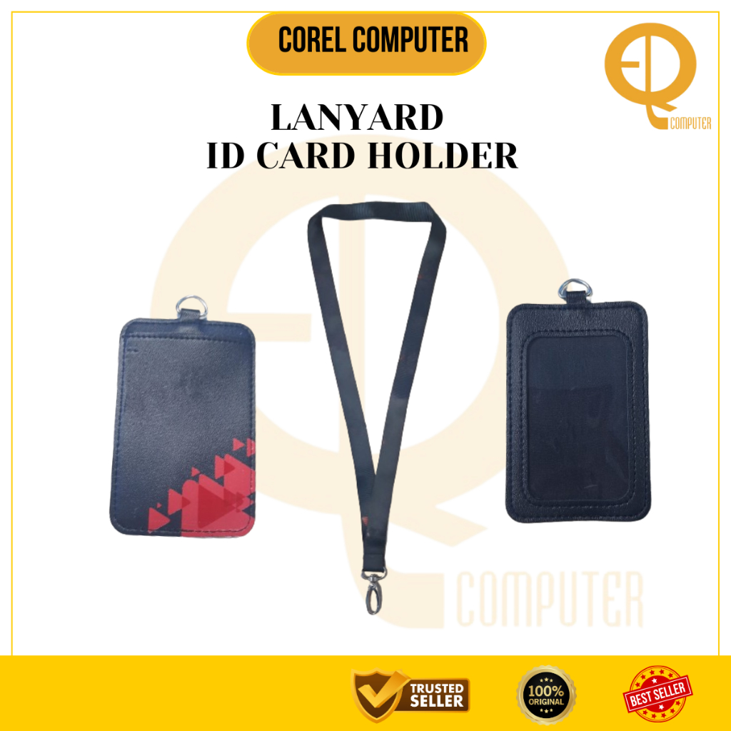 

Lanyard/ ID Card Holder Hitam Isi 10pasang