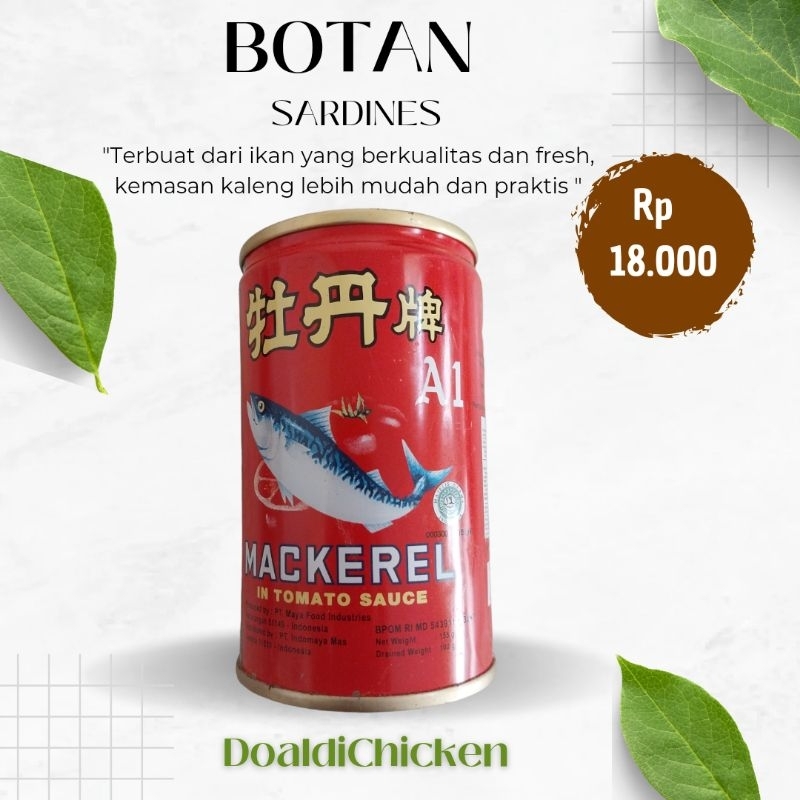 

Botan Sardines / Botan Sarden Mackarel Saus Tomat 155gr