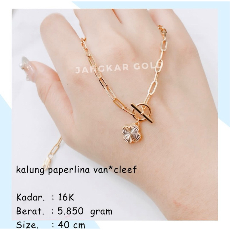 GELANG PAPERLINA VANCLEEF 16K 5.580GR VC VCA CLOVER VAN CLEEF ALHAMBRA