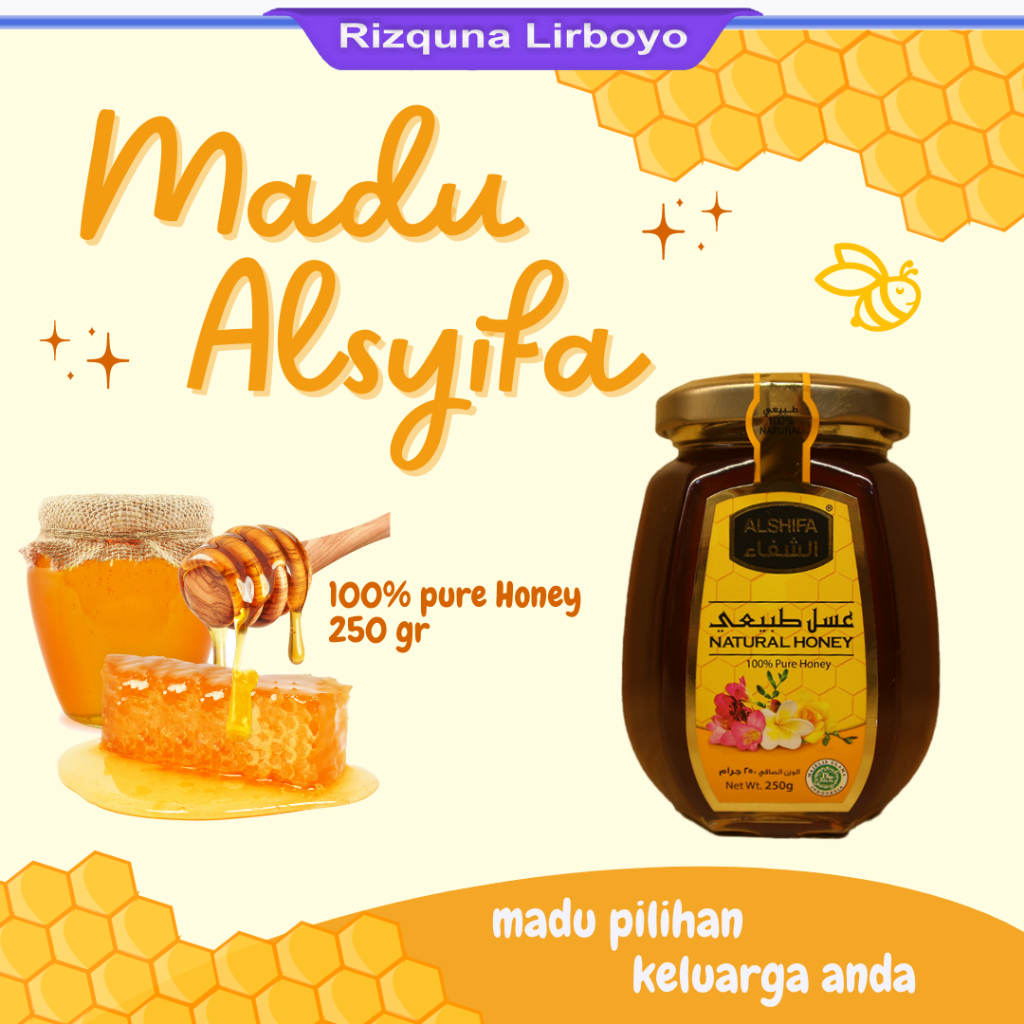 

Madu Alshifa Natural Honey | Madu AsShifa | Stamina Daya Tahan Tubuh | Madu Asli Murni 250 gr | Makanan Sehat