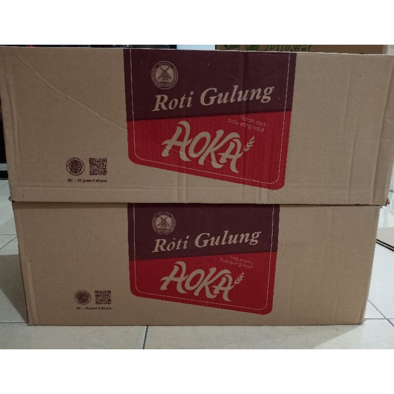 

AOR565 HEMAT PROMO Aoka Roti GULUNG Varian KEJU dan COKLAT 1 dus isi 6