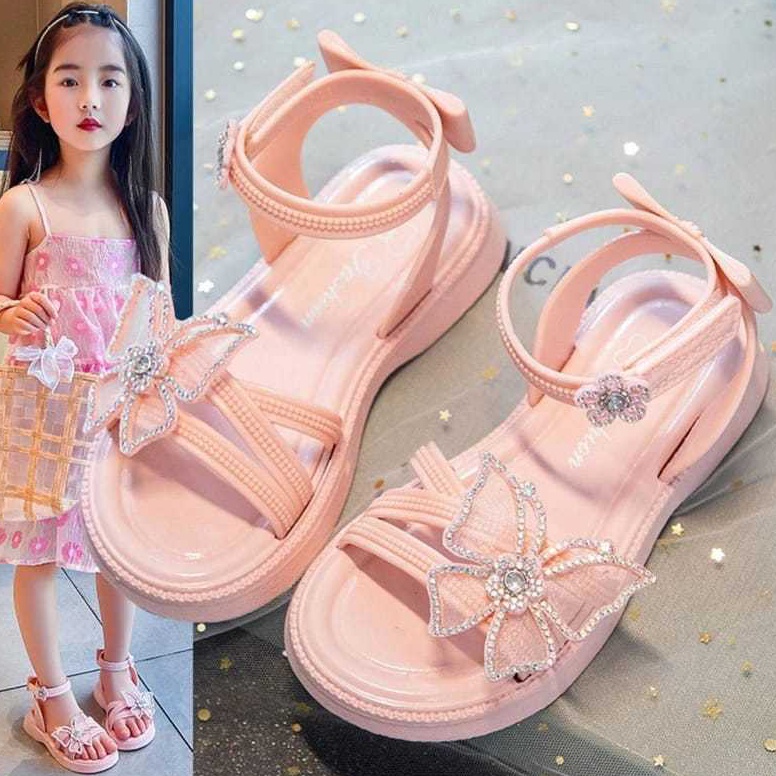 IKS644 GROSIR SIZE 2536 Sandal Jelly Anak Motif KupuKupu LV47
