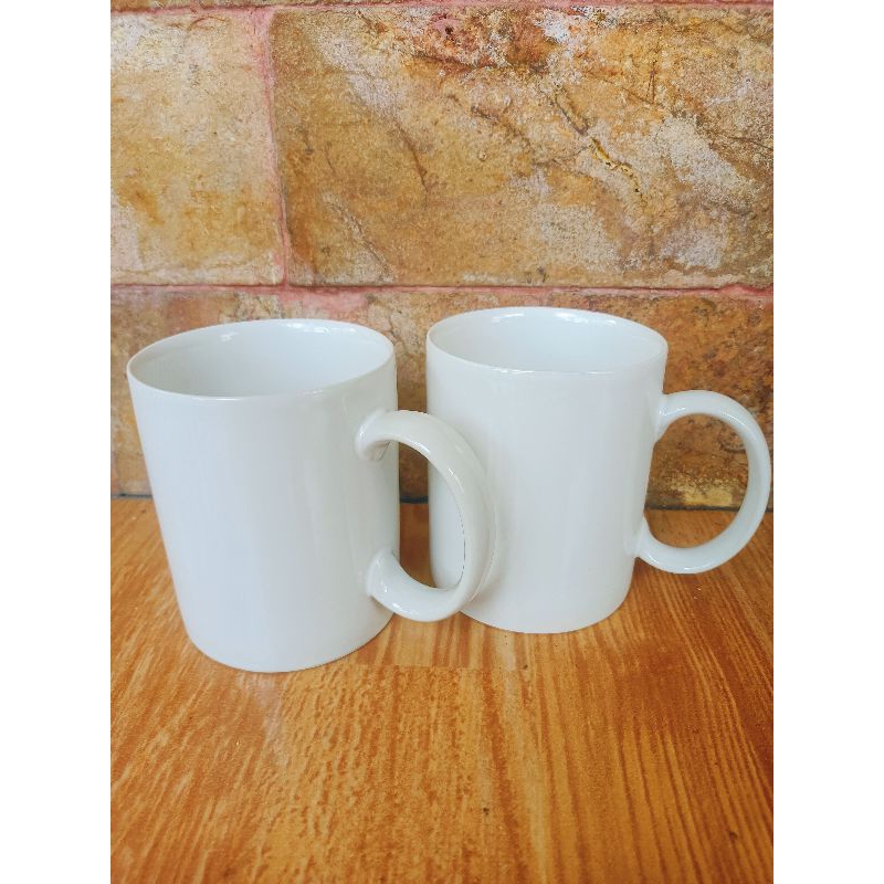 (Non Coating) Mug Cangkir Keramik / Mug Putih Polos / Mug Keramik / Cangkir Keramik / Tidak Bisa Dic
