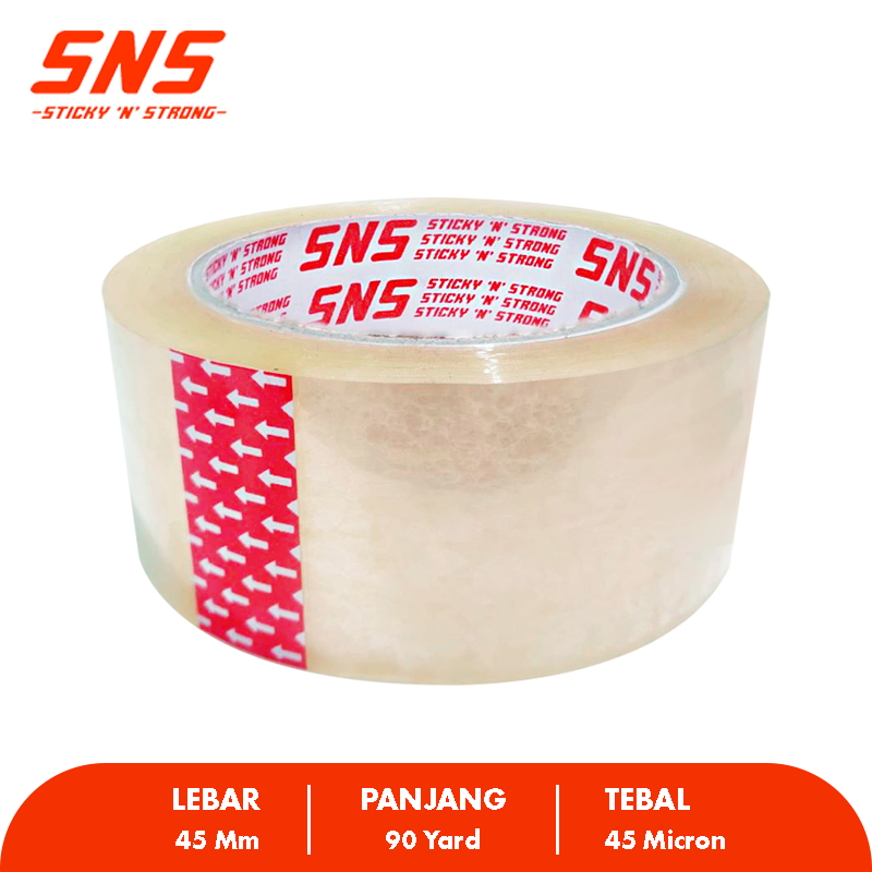 

LAKBAN BENING COKLAT 90 YARD X 45MM SNS STICKY TAPE