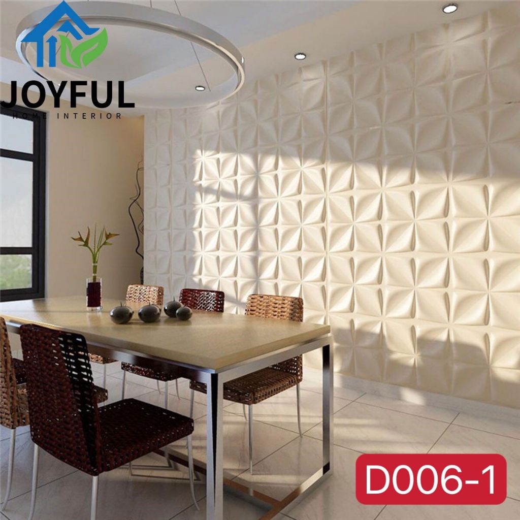 Joyful Home Interior - PAHE (10 PCS) Wallpanel  PVC 3D Wallpaper Dinding  • 50cm x 50cm • High Quality
