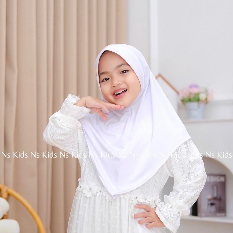 Jilbab Bergo Hamidah Anak label by Risda hijab premium / bergo hamidah anak sekolah