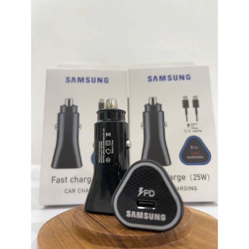 CAR ADAPTER SAMSUNG 25 WATT PD (TYPE C) / BATOK SAVER CHARGER MOBIL COLOKAN TYPE C