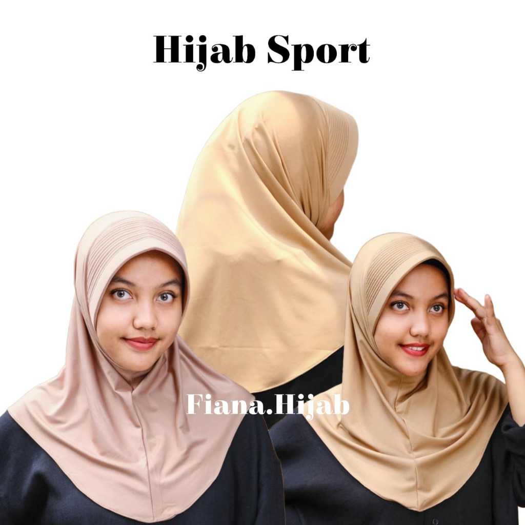 Hijab Sport Ukuran M/ Jilbab Sport Pet tebal/Hijab Sport Menutup dada