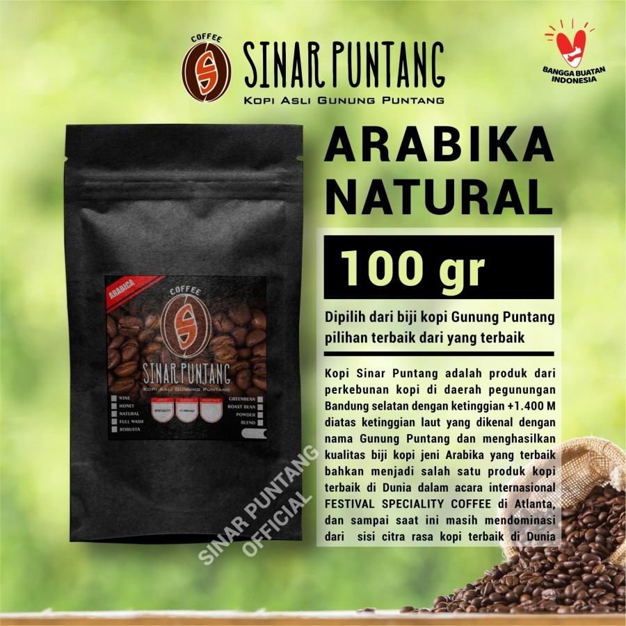 

Kopi Arabika Natural Proses 100 gr Asli Gunung Puntang