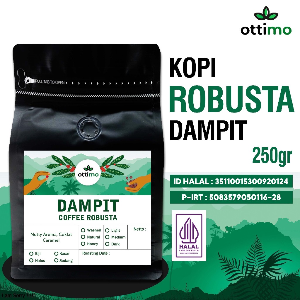 

Ottimo Kopi 250gr / Kopi / Kopi Bubuk / Kopi Hitam / Biji Kopi robusta / Robusta / Kopi Robusta / Kopi Dampit / Kopi Robusta Dampit / Robusta Dampit