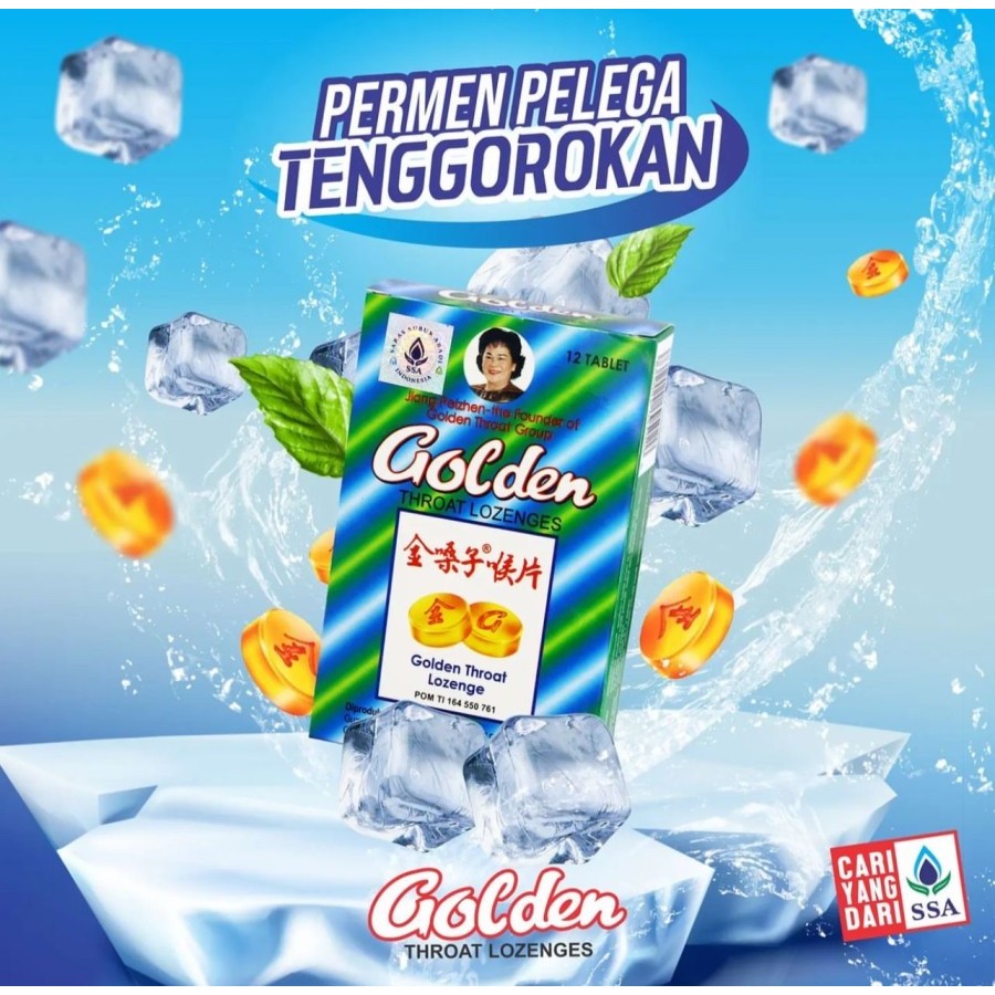 

GOLDEN THROAT LOZENGES PERMEN PELEGA TENGGOROKAN