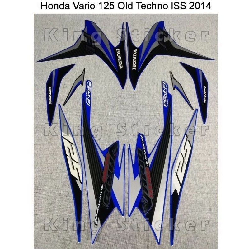 STRIPING HONDA VARIO TECHNO FI 125 ISS 2014 WARNA BIRU