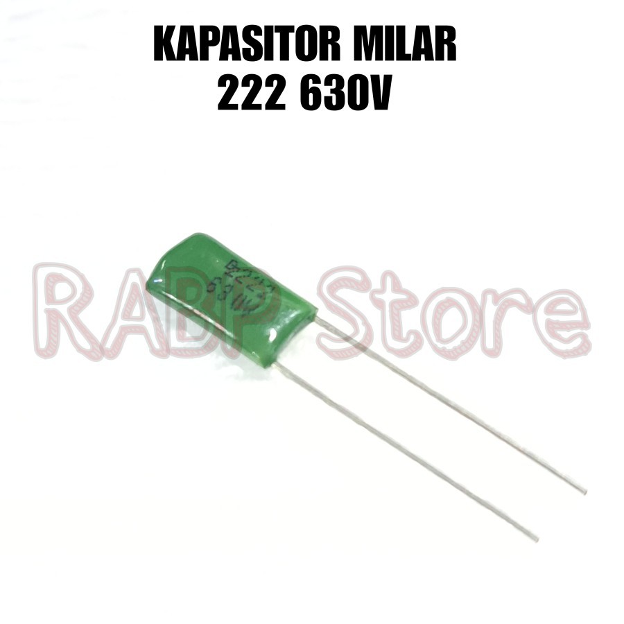 20X KAPASITOR MILAR 222J 630V - MYLAR 222 630V - MILAR 222 630V DAPAT 20PCS