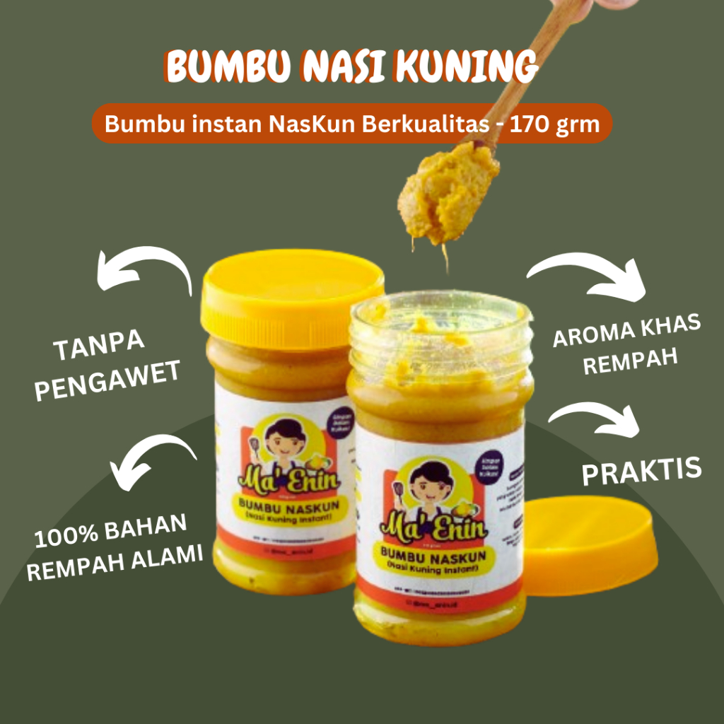 

ma enin bumbu nasi kuning bumbu racik instan nasi kuning bumbu aduk nasi kuning asli rempah kualitas premium