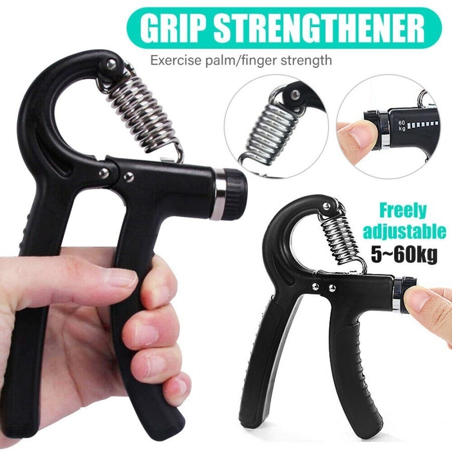 Handgrip Alat Fitnes Gym Olahraga Otot Tangan Hand Grip | HANDGRIP ADJUSTABLE 5-60KG GRIP TANGAN ALA