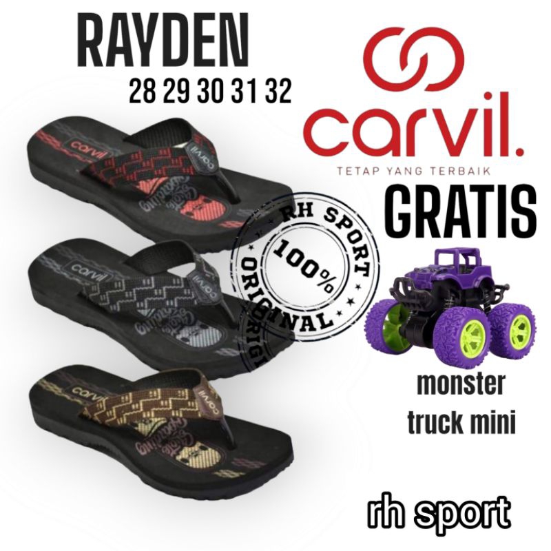 SANDAL CARVIL ANAK ORIGINA SANDAL ANAK COWOK CEWEK +MAINAN SANDAL GUNUNG SANDAL JEPIT ANAK uk 28 SAM