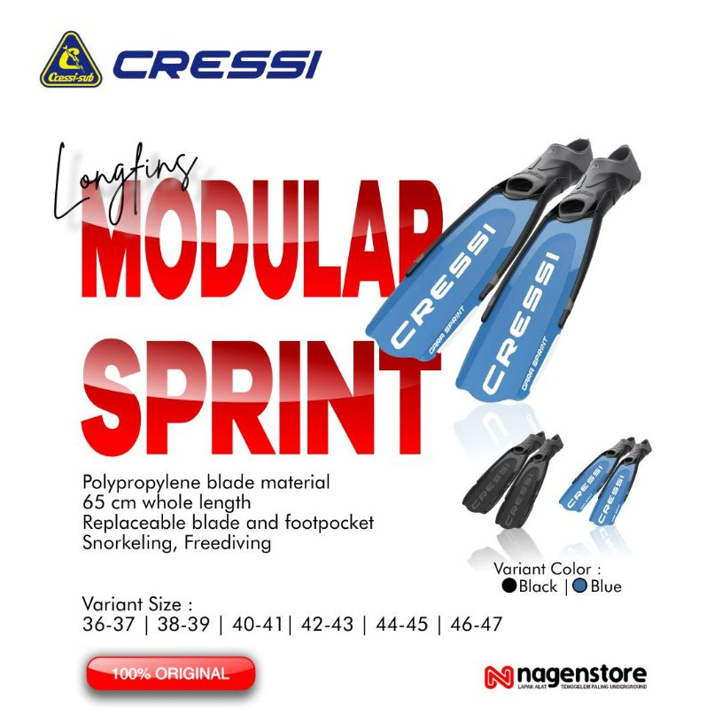 Cressi GARA MODULAR SPRINT Longfins long fins short fins