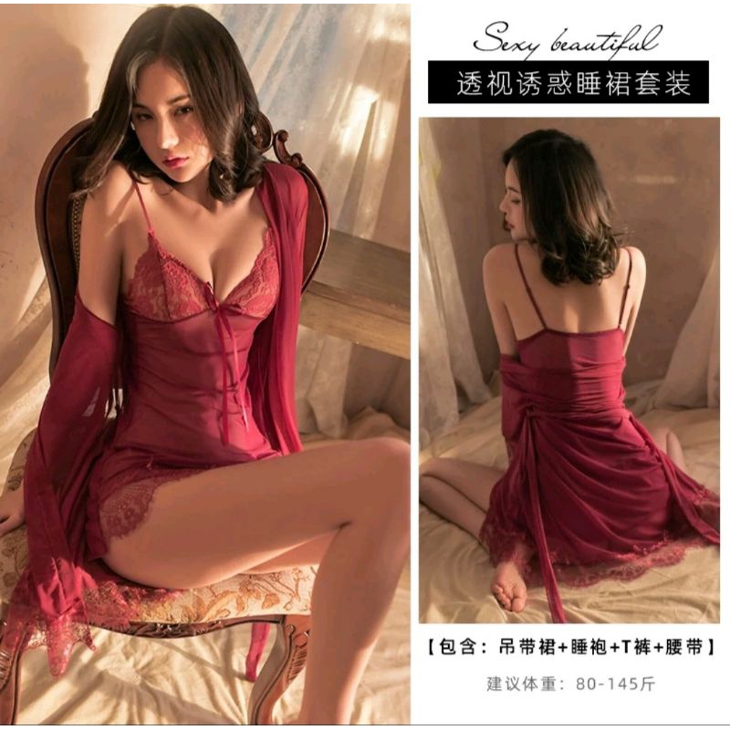 LONGNIGHT SEXY LINGERIE | BAJU TIDUR SEKSI WANITA  | SHOW BODY LACE