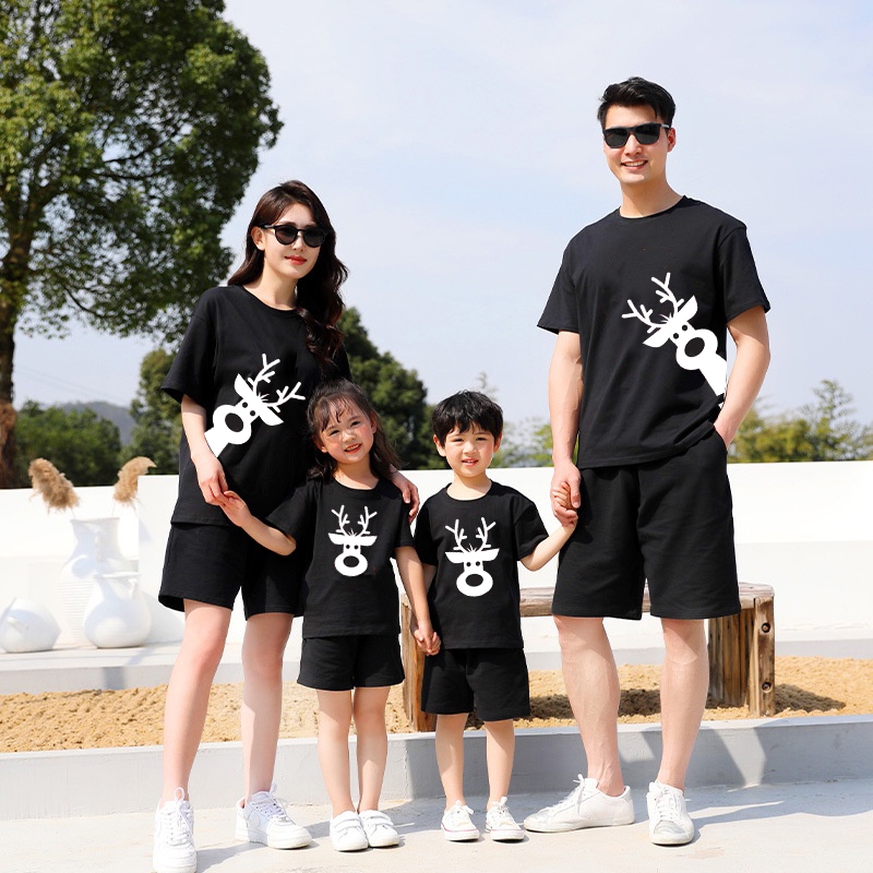 baju kembaran couple sekeluarga REINDEER kaos keren untuk keluarga ayah ibu anak fotbar kekininan tr