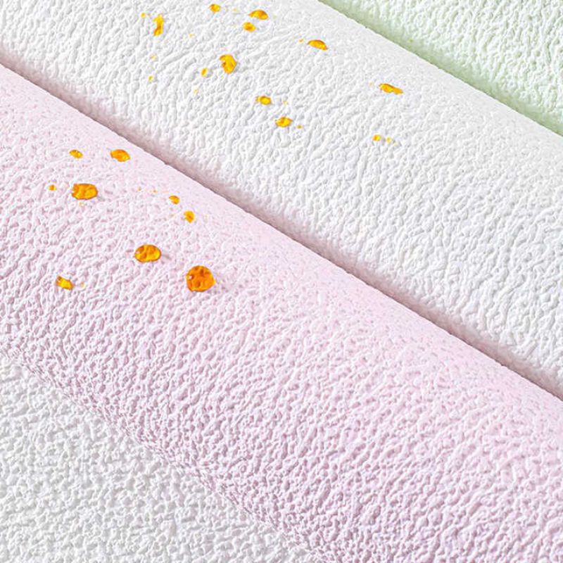 Wallpaper Dinding Linen Foam EMBOSS Roll Pink Soft Pink MudaKulit jeruk Alumunium Foil Wallpaper Sti