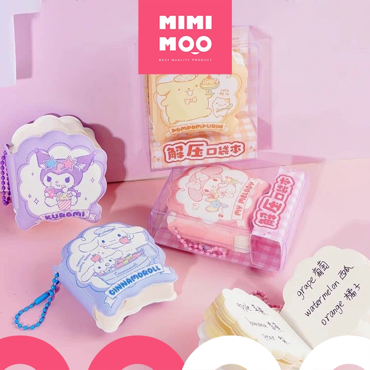 

MIMIMOO Notebook Mini Buku Memo Kecil Sanrio Cinnamoroll Kuromi