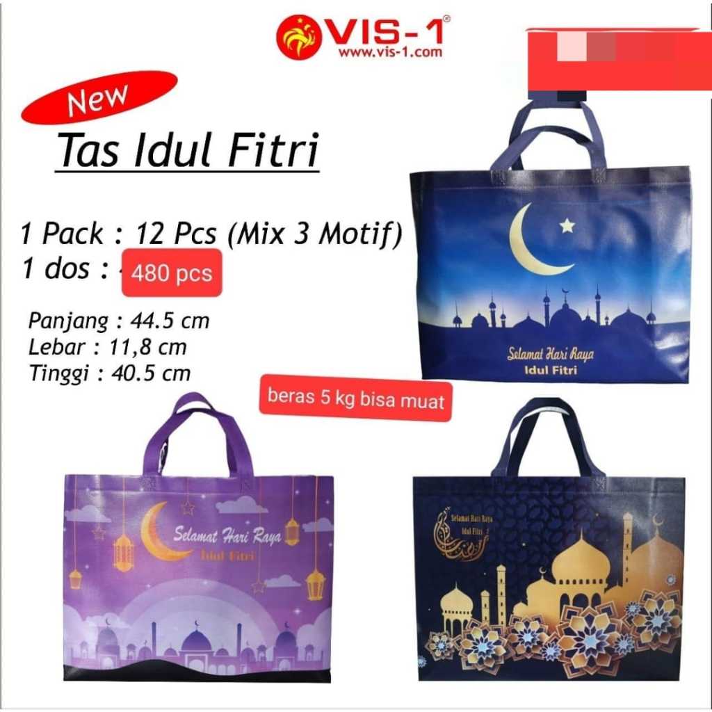 

tas karung lebaran idul fitri ykuran 44.5 x 11.8 x 40 x 5 cm satuan ( kuat beras 5 kg) import