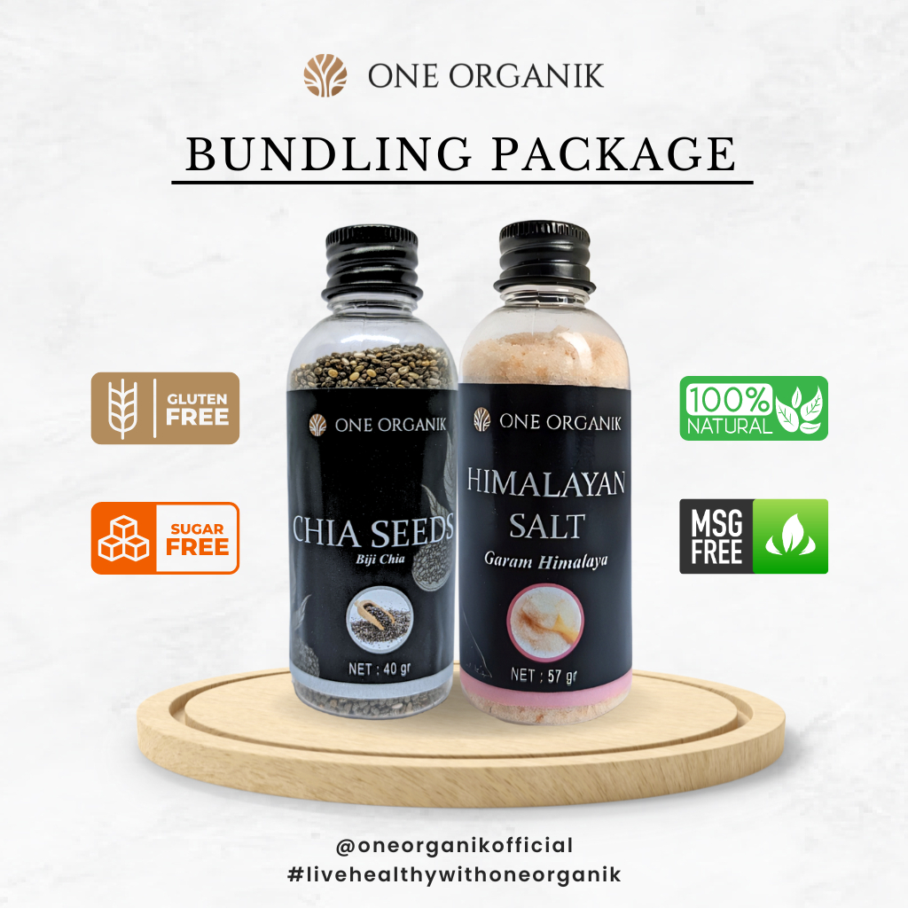 

Paket Bundling One Organik - Chia Seeds & Himalayan Salt | (40 gr & 57 gr)
