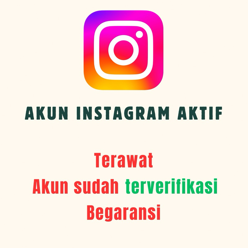 AKUN IG FRESH SIAP PAKAI