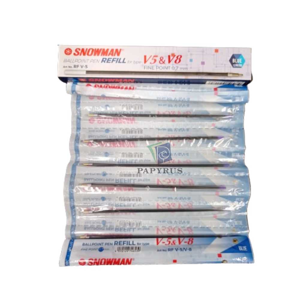 

REFILL BOLPOIN / ISI BOLPOIN / REFILL PULPEN / ISI PULPEN / REFILL PEN / ISI PEN SNOWMAN RFV5 BIRU