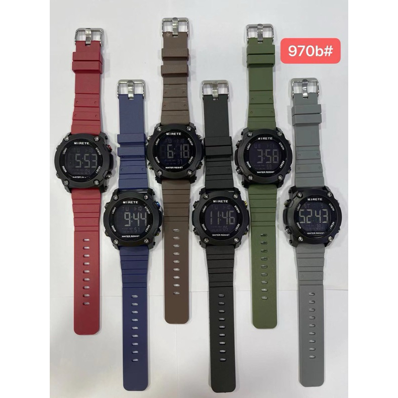 READY JAM TANGAN PRIA MIRETE DIGITAL/ JAM MIRETE PRIA TALI KARET.