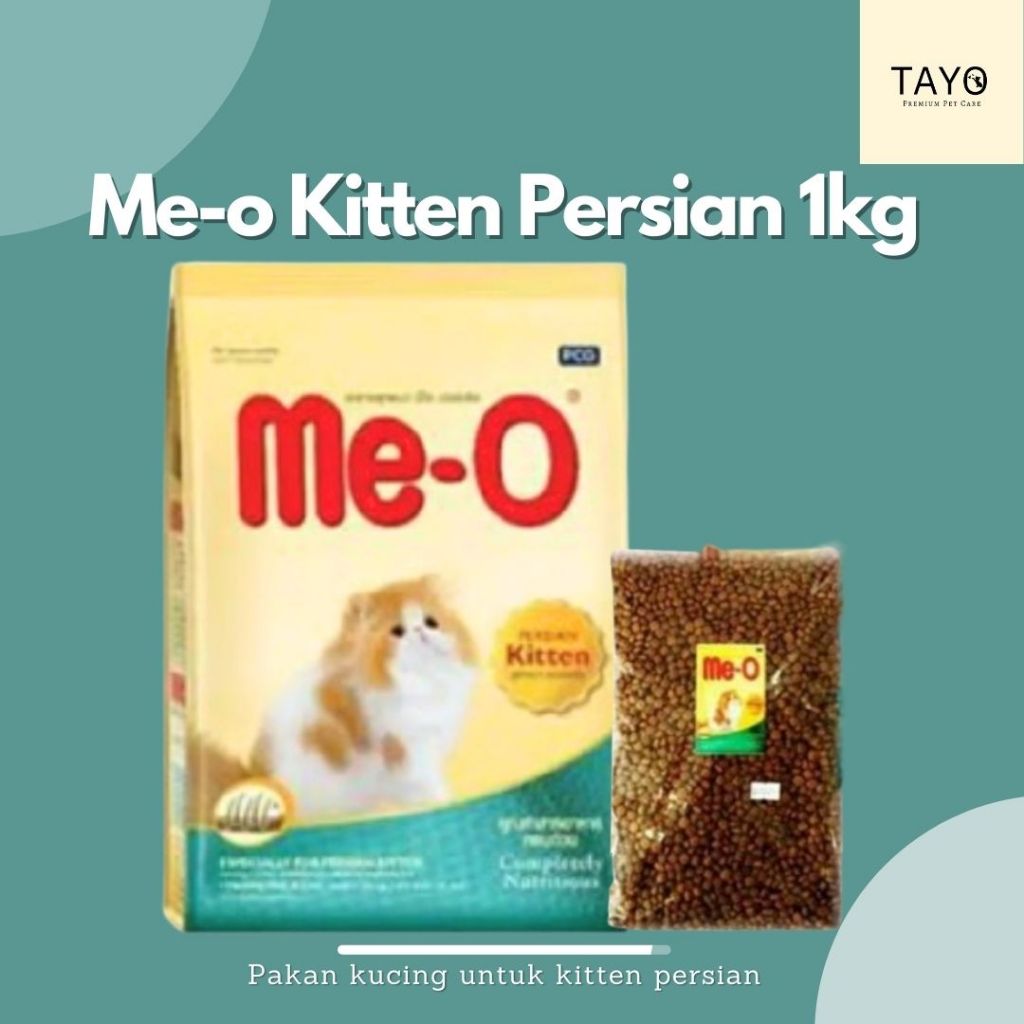 MeO Kitten Persian 1 kg MeO Persian Kitten Repack 1000g Dry Food Kucing Makanan Kucing Bagus Untuk Kucing Persia Anak Kucing Persia