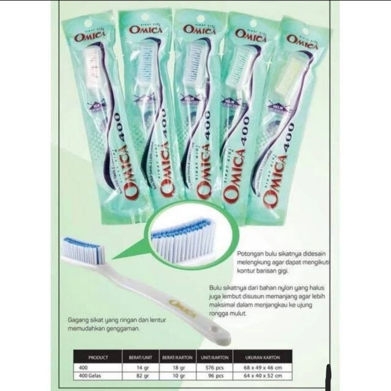 sikat gigi dewasa omica 400