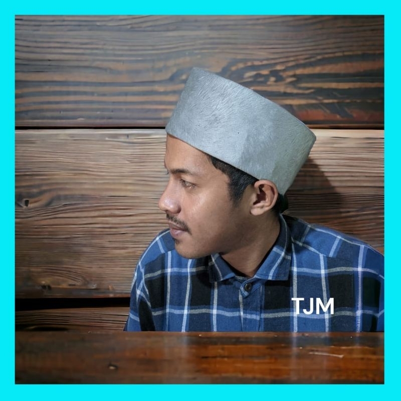 peci songkok/peci songkok hitam/peci dewasa/peci hitam/peci motif abu-abu